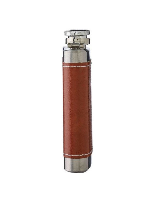Flasque en acier inoxydable et PU de 100 ml publicitaire Cedric