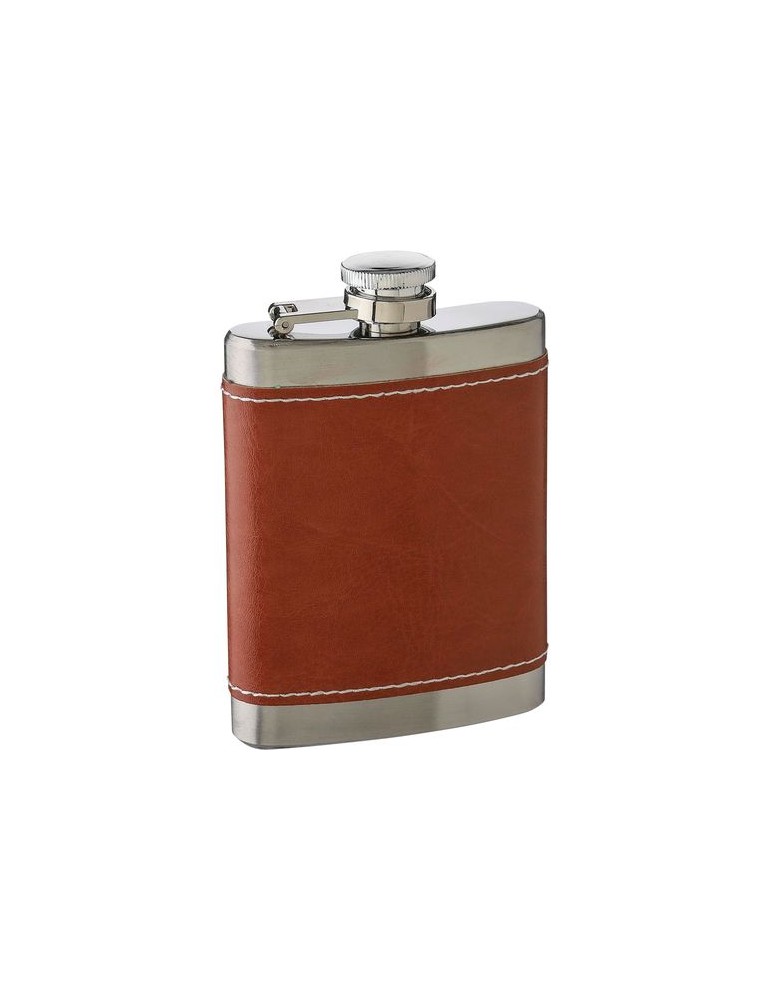 Flasque en acier inoxydable et PU de 100 ml publicitaire Cedric
