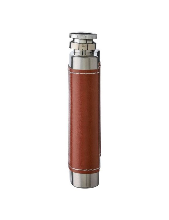 Flasque en acier inoxydable et PU de 100 ml publicitaire Cedric