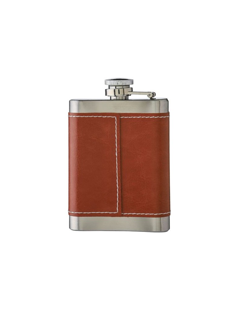 Flasque en acier inoxydable et PU de 100 ml publicitaire Cedric