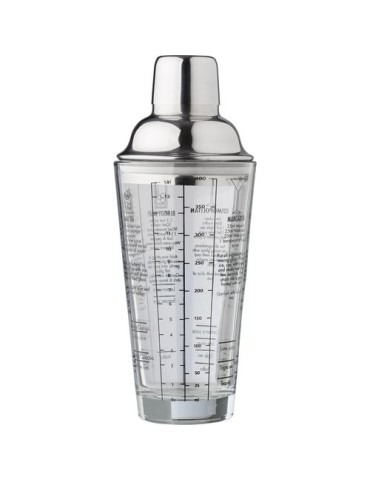 Shaker gradué personnalisé en verre et en inox Adela pas cher 2