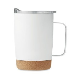 Gobelet isotherme double paroi 300ml personnalisable et pratique RUBY Matières : acier inoxydable Couleurs : blanc cadeau collab