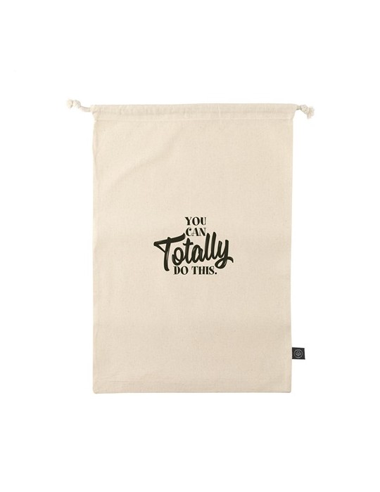 Gift Pouch Naturel GRS Recycled Cotton (150 g/m²) L