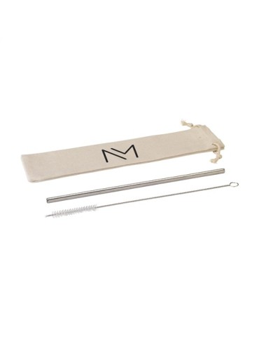 Reusable 1 piece ECO Straw Set paille acier inoxydable 2
