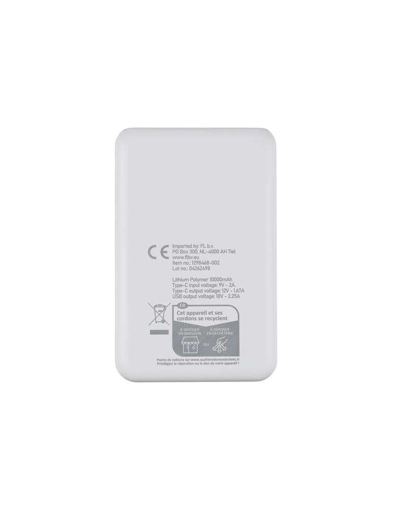 Power bank en ABS recyclé Rayen