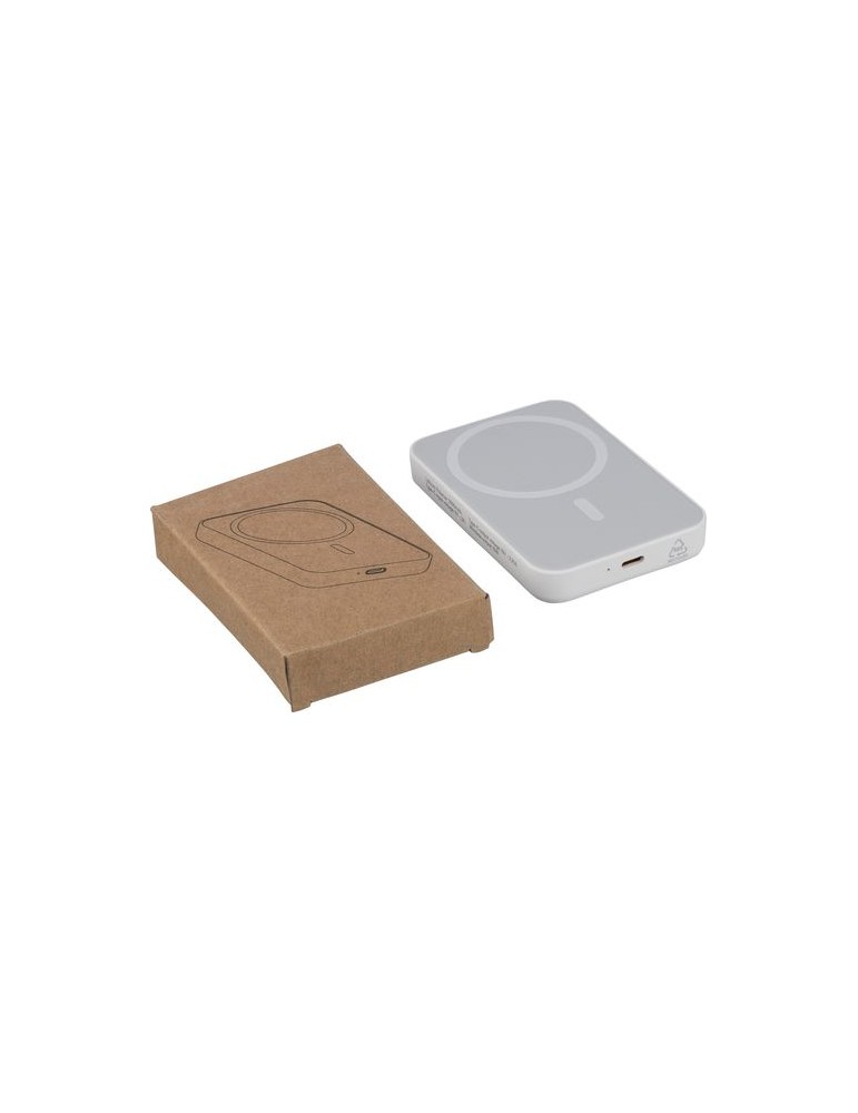 Power bank sans fil en ABS recyclé Miren