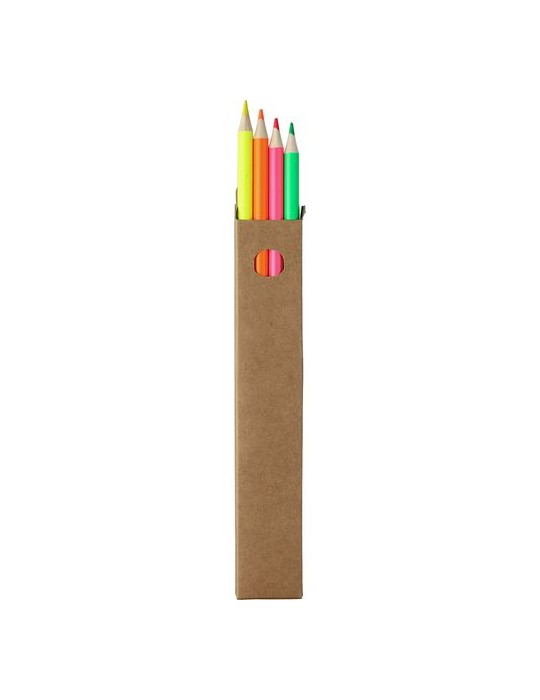 Surligneurs Personnalisés Kaden - Ensemble de 4 Crayons Colorés pas cher