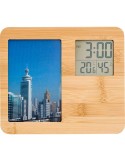 Station Météo en Bambou Personnalisée - Colton, Multifonctionnelle