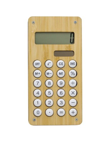 Calculatrice en Bambou Personnalisée pas cher