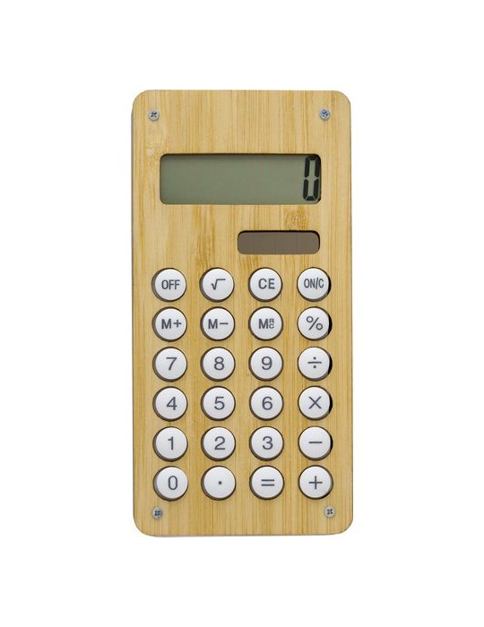 Calculatrice en Bambou Personnalisée pas cher
