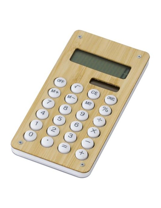 Calculatrice en Bambou Personnalisée pas cher