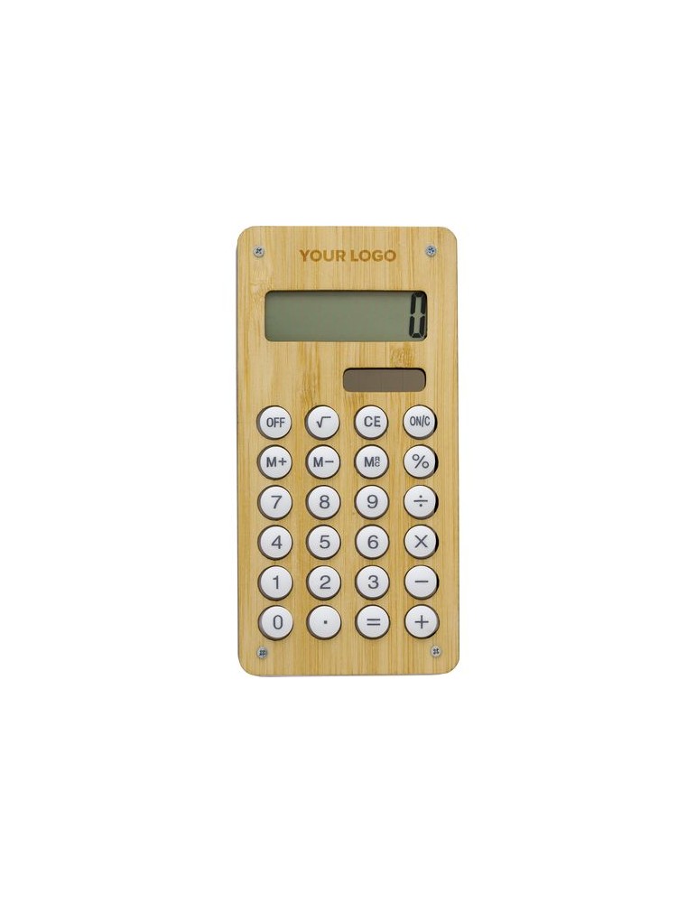 Calculatrice en Bambou Personnalisée pas cher