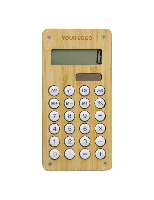 Calculatrice en Bambou Personnalisée pas cher