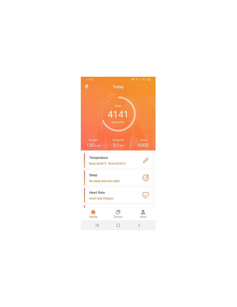 Montre connectée en ABS Dominic - Suivi santé et fitness