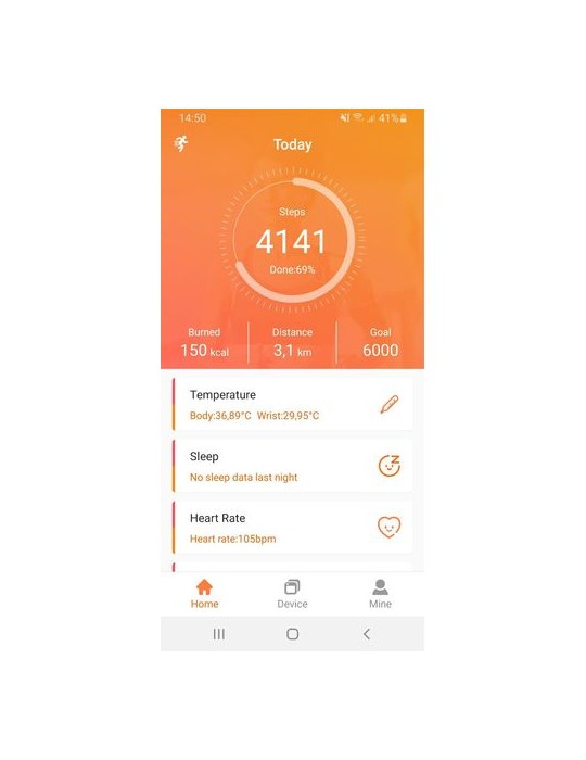 Montre connectée en ABS Dominic - Suivi santé et fitness