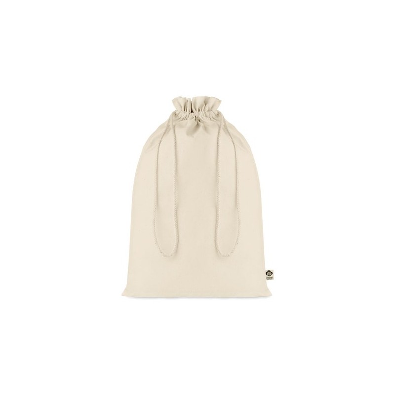Sac cadeau  en coton biologique personnalisé L AMBER LARGE Matières : coton Couleurs : beige