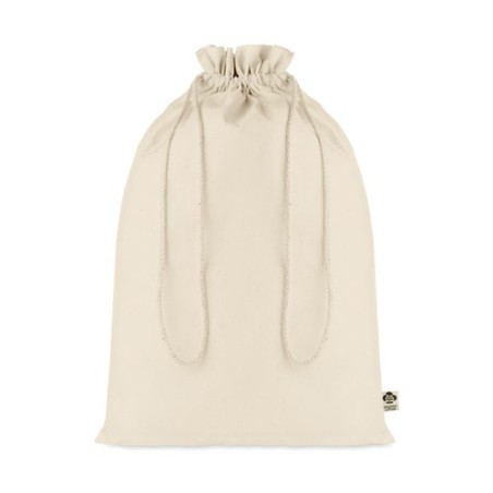 Sac cadeau  en coton biologique personnalisé L AMBER LARGE Matières : coton Couleurs : beige