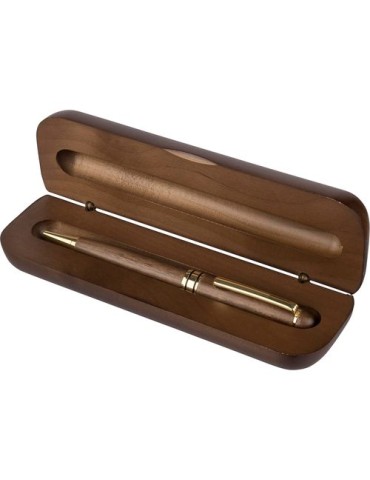 Stylo bille twist en bois de noyer Noa