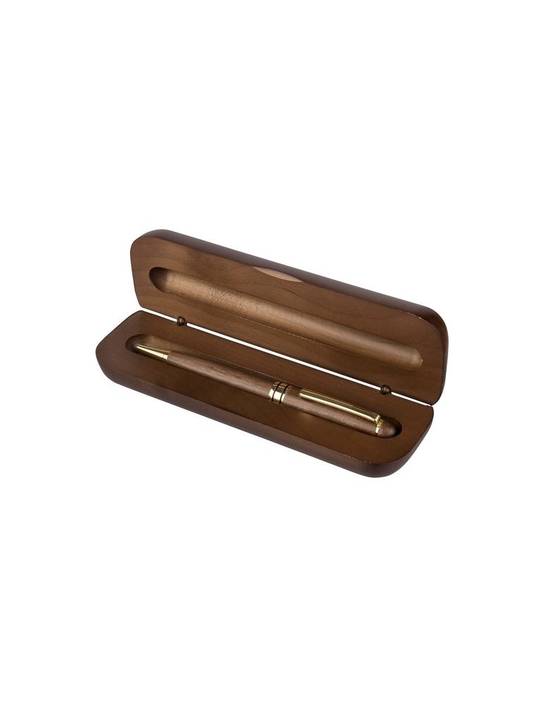 Stylo bille twist en bois de noyer Noa