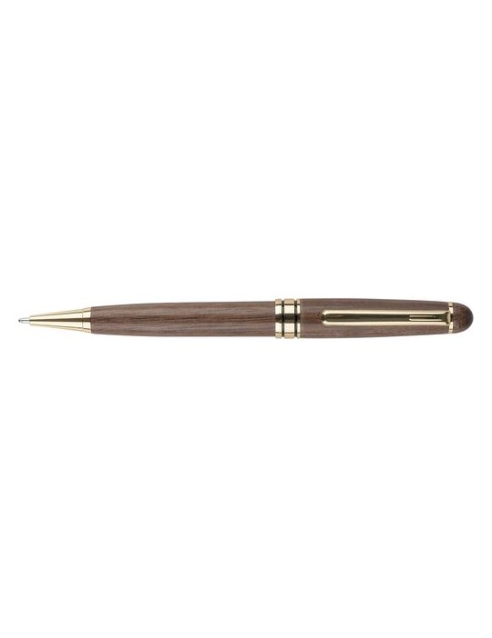 Stylo bille twist en bois de noyer Noa