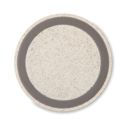 Chargeur  sans fil personnalisable en paille de blé/ABS - PLATO+ Matières : ABS Couleurs : beige 2
