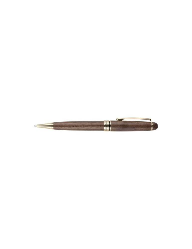 Stylo bille twist en bois de noyer Noa
