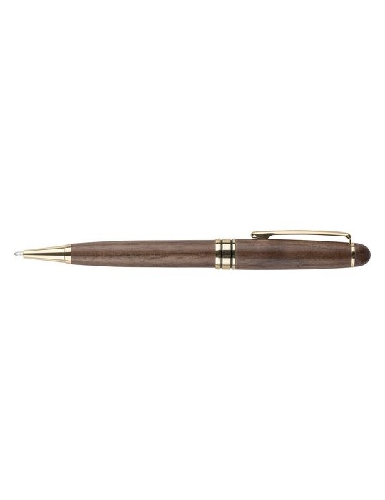 Stylo bille twist en bois de noyer Noa