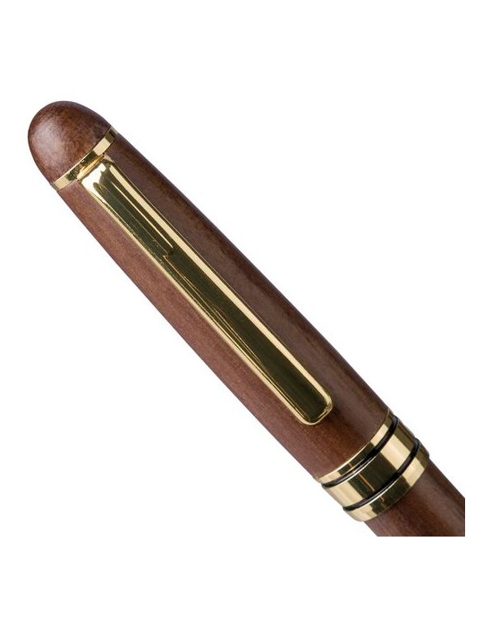 Stylo bille twist en bois de noyer Noa