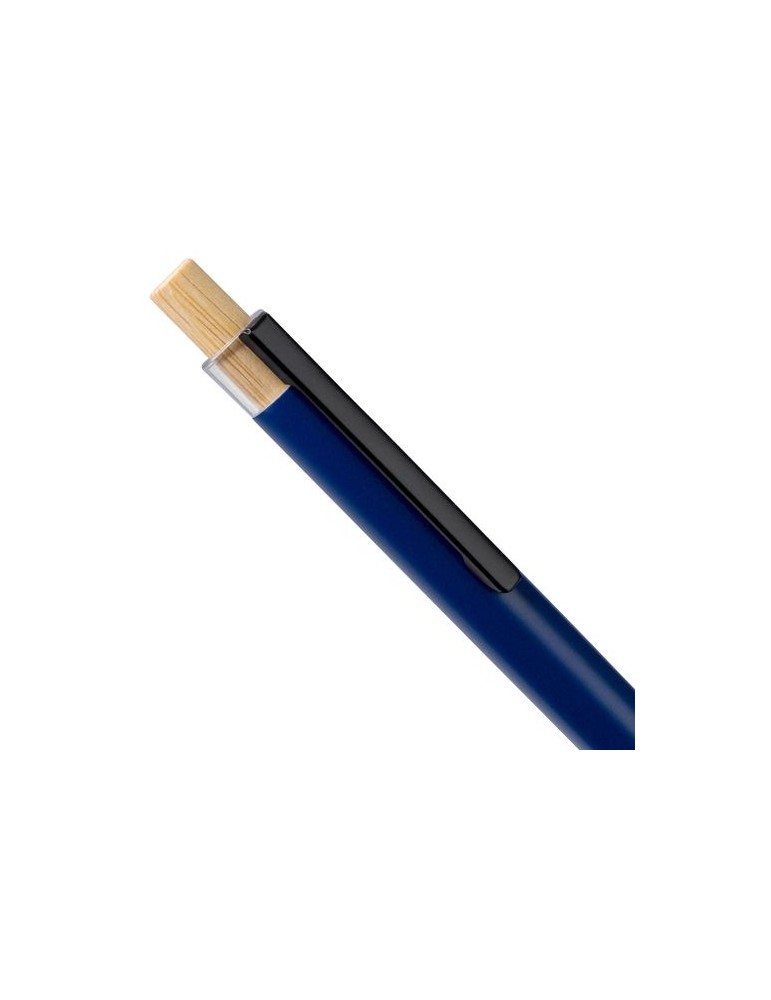 Stylo à bille poussoir laqué en aluminium recyclé Maren
