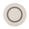 Chargeur  sans fil personnalisable en paille de blé/ABS - PLATO+ Matières : ABS Couleurs : beige cadeau entreprise pas cher