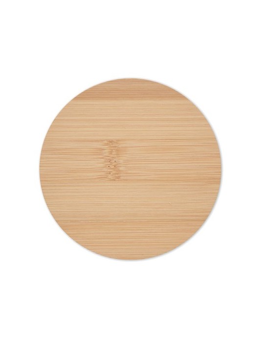 Sous-verre rond en bambou Personnalisé BAYIN | Objet publicitaire