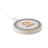 Chargeur  sans fil personnalisable en paille de blé/ABS - PLATO+ Matières : ABS Couleurs : beige goodies publicitaire événementi