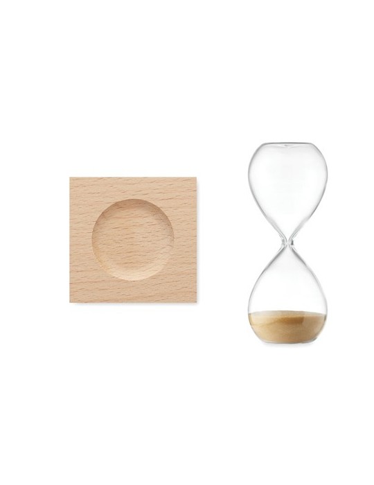 Sablier en verre de 5 min personnalisée - Accessoire chic et pratique pas cher