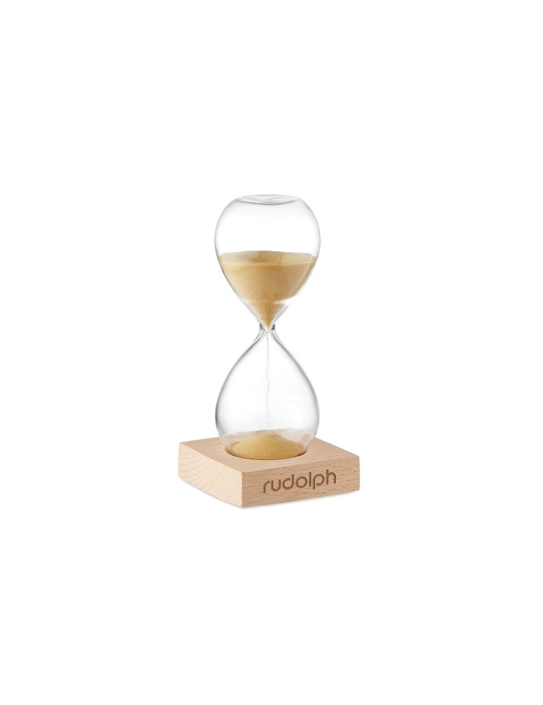 Sablier en verre de 5 min personnalisée - Accessoire chic et pratique pas cher
