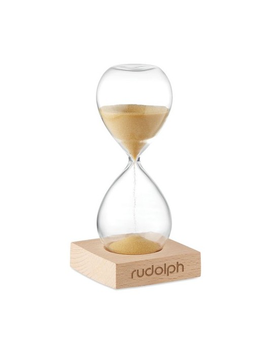 Sablier en verre de 5 min personnalisée - Accessoire chic et pratique pas cher