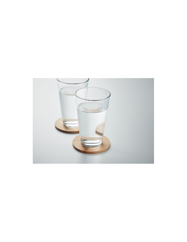 Lot de 6 sous-verres en bambou personnalisés - Arts de la table pas cher
