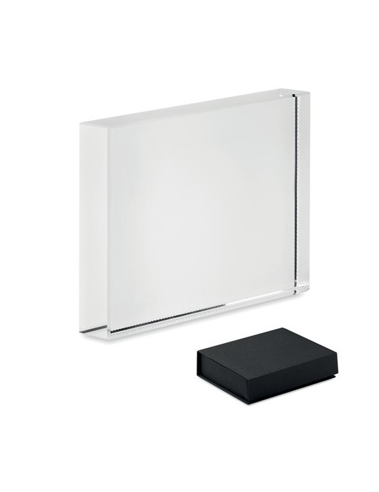 Cadre trophée en cristal personnalisé - Cadeau d'entreprise BLO