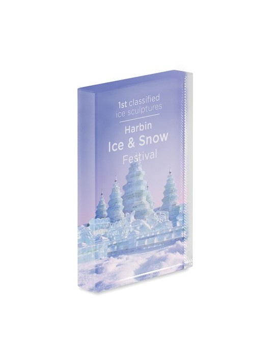 Cadre trophée en cristal personnalisé - Cadeau d'entreprise BLO