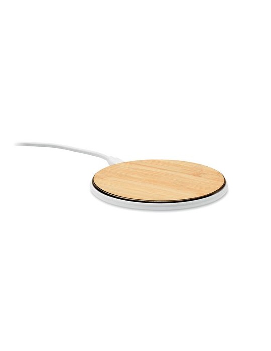 Chargeur sans fil personnalisable en bambou - DESPAD + 10W pas cher