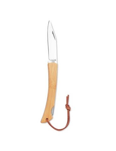 Couteau pliable en bambou personnalisé - Cadeau publicitaire MANSAN 2