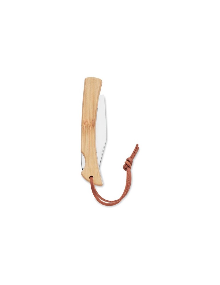 Couteau pliable en bambou personnalisé - Cadeau publicitaire MANSAN