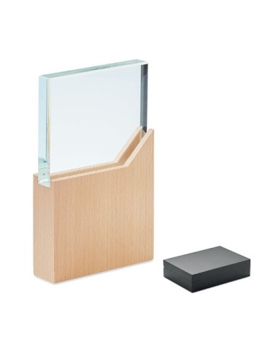 Trophée en Cristal ZEAL avec Personnalisation Élégante
