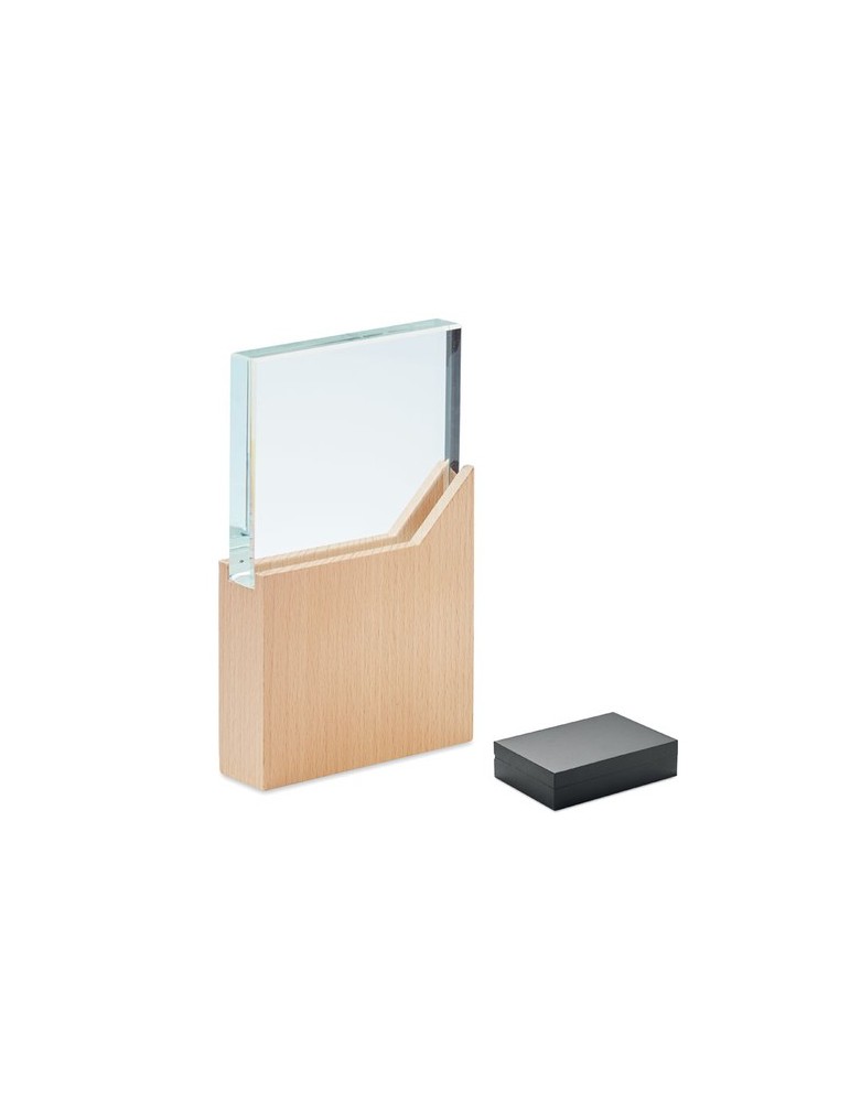 Trophée en Cristal ZEAL avec Personnalisation Élégante