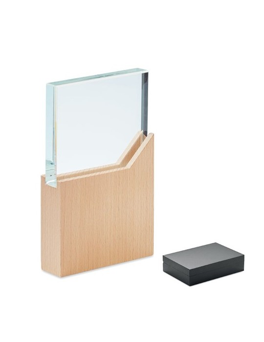 Trophée en Cristal ZEAL avec Personnalisation Élégante