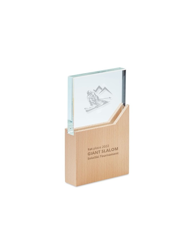 Trophée en Cristal ZEAL avec Personnalisation Élégante