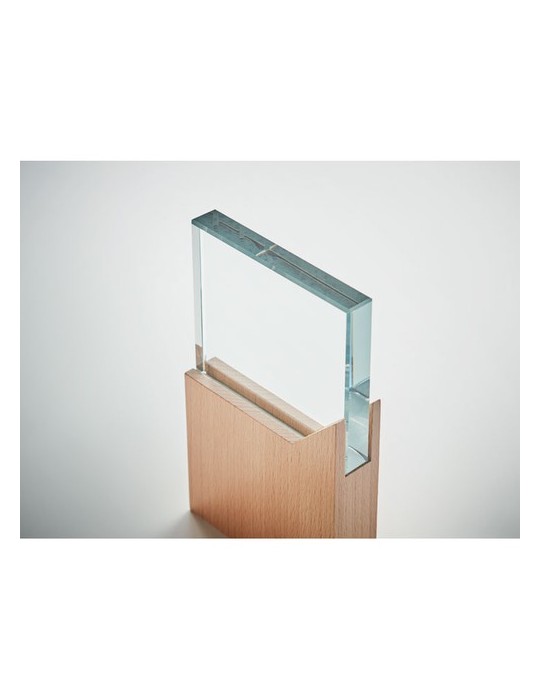 Trophée en Cristal ZEAL avec Personnalisation Élégante