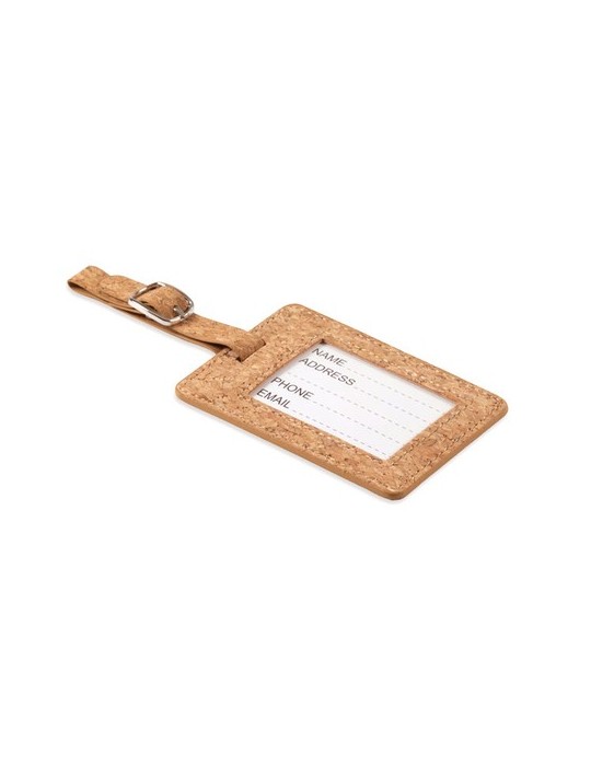 Étiquette Bagage en Liège Personnalisable