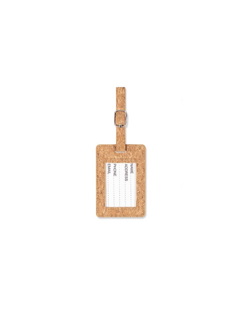 Étiquette Bagage en Liège Personnalisable