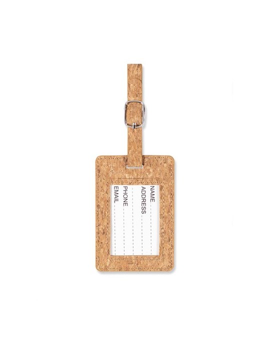 Étiquette Bagage en Liège Personnalisable