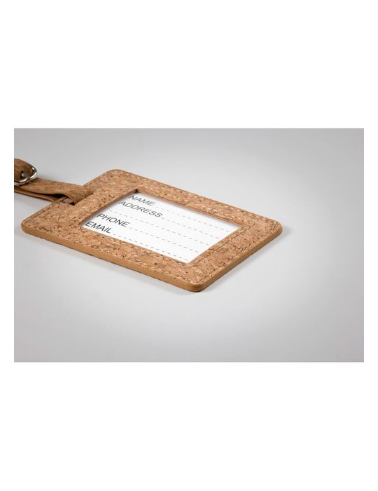 Étiquette Bagage en Liège Personnalisable